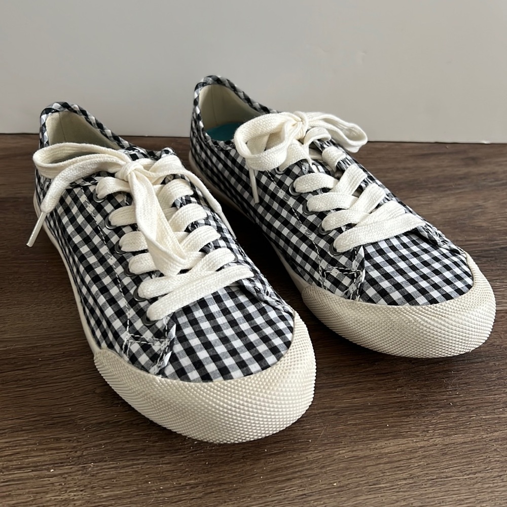 SeaVees Monterey Black Gingham Lace Up Sneakers - Women’s Size 7.5